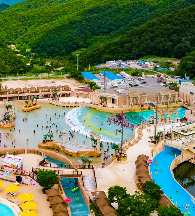 홍천 대표관광지인 오션월드 전경 모습.&nbsp; 오션월드제공