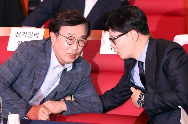서병수 전 국민의힘 의원, 한동훈 부산 북갑 보궐선거 후보. 뉴시스