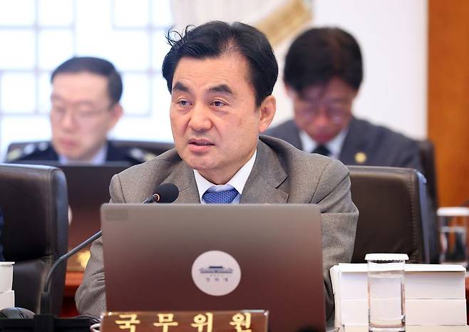 안규백 국방부 장관이 지난 4월 28일 청와대에서 열린 국무회의 겸 비상경제점검회의에서 발언하고 있다. 청와대통신사진기자단