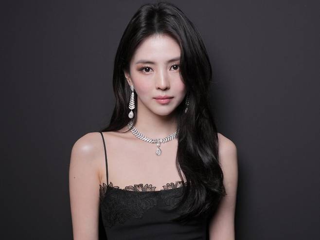 배우 한소희는 지난해 5월 '2025 케어링 우먼 인 모션 어워즈'에 참석 당시 럭셔리 주얼리 브랜드 '부쉐론'의 시그니처 하이 주얼리 컬렉션 '아키텍처' 목걸이와 귀걸이를 착용했다. /사진=부쉐론(Boucheron)