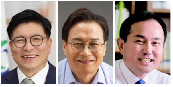 도성훈(왼쪽부터)·이대형·임병구 인천시교육감 후보 ⓒ 각 후보 SNS 갈무리&nbsp;