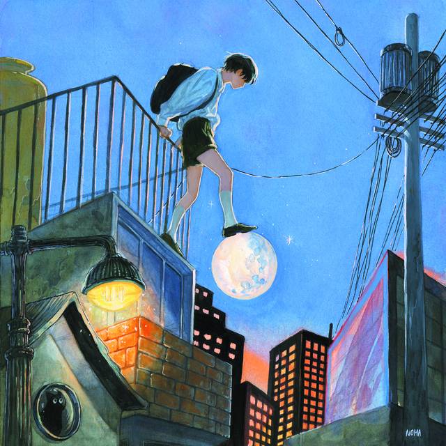 노마 작 ,'달 위를 걷는', 구아슈, 수채, 프린팅, 70ⅹ70cm. 달서아트센터 제공