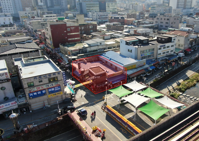 용인중앙시장 복합편의시설 건립사업 대상지. 용인시 제공