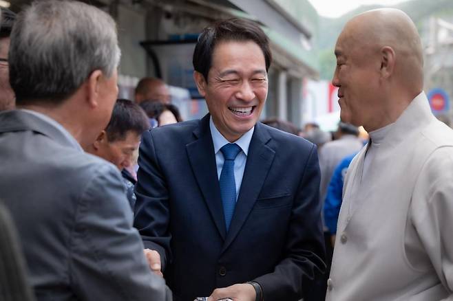 우상호 더불어민주당 강원도지사 후보. 평창=윤예솔 기자