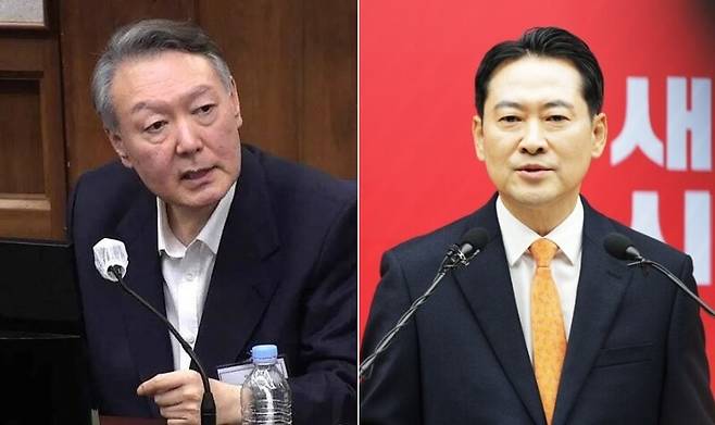 ​윤석열 전 대통령(왼쪽 사진), 장동혁 국민의힘 대표. 서울중앙지법 제공, 공동취재사진