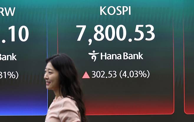 11일 서울 중구 하나은행 딜링룸 현황판에 코스피 등이 표시되고 있다. [연합]