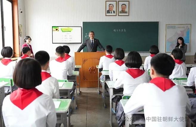 왕야쥔 북한 주재 중국대사 [ 주북 중국대사관 위챗 계정 캡처. 재판매 및 DB 금지]