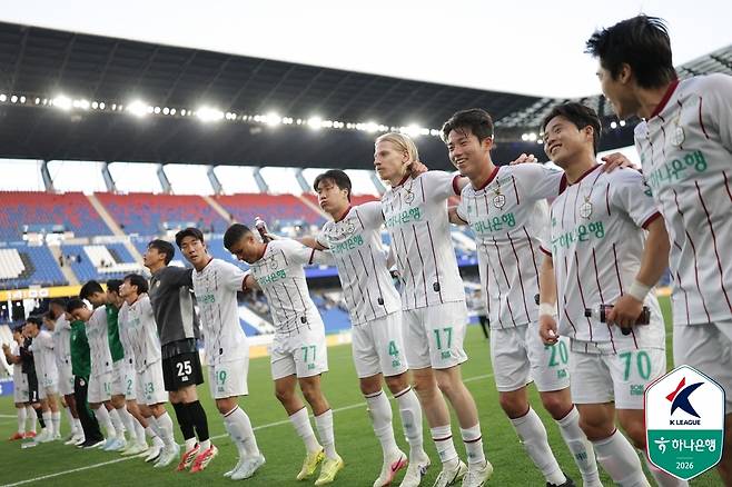대전은 강원 원정에서 승리의 세리머니를 펼칠 수 있을까. (한국프로축구연맹 제공)