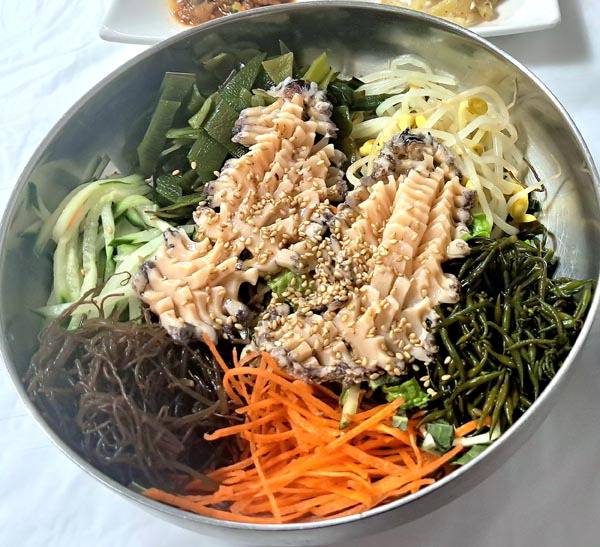 전복해초비빔밥.