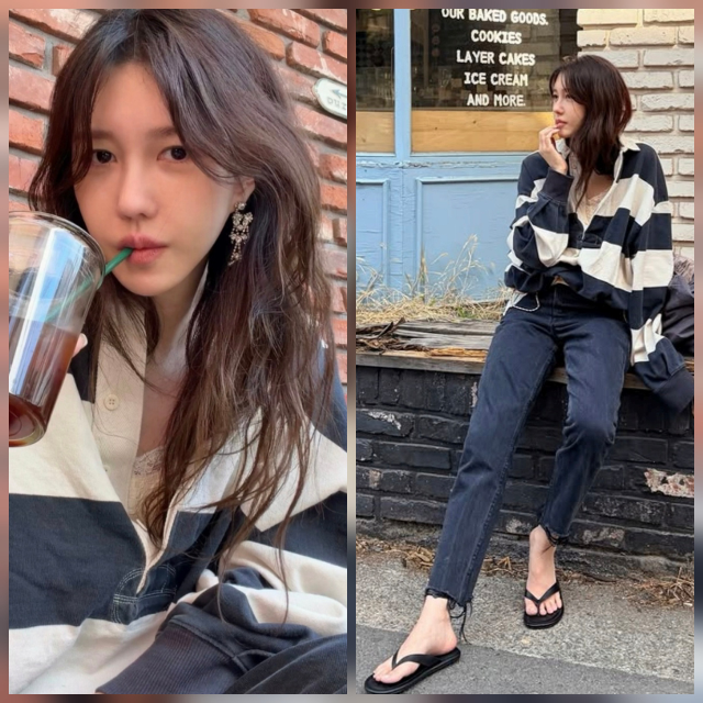 이지아가 꾸민 듯 안 꾸민 듯한 자유로운 일상 사진으로 시선을 사로잡았다.사진=이지아 SNS