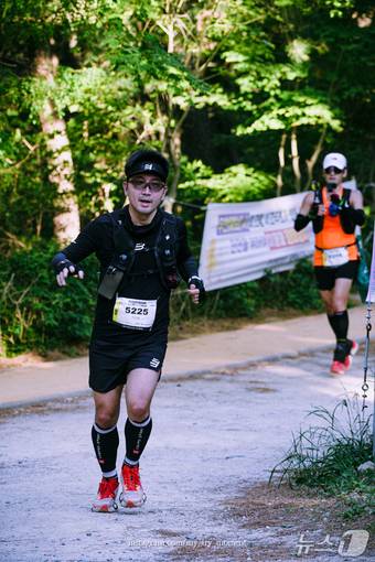 '부산50k' 트레일러닝 대회에 참여한 기자. (사진=부산50k 주최 측)