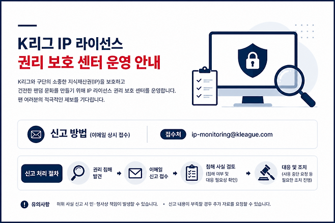 프로축구연맹이 K리그 IP 라이선스 권리 보호센터를 운영한다고 13일 밝혔다. 사진=프로축구연맹