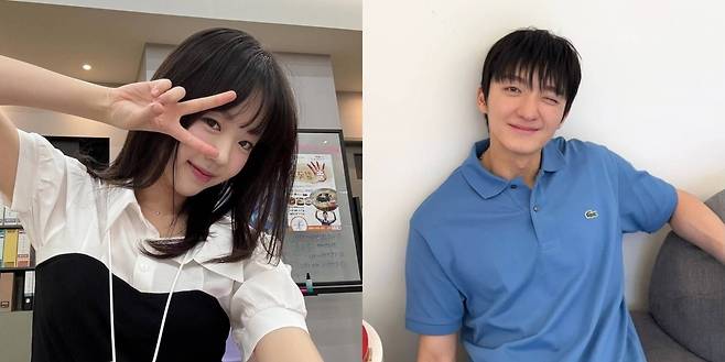 최근 열애를 인정한 배우 지예은(왼쪽)과 안무가 바타. 지예은‧바타 인스타그램 캡처