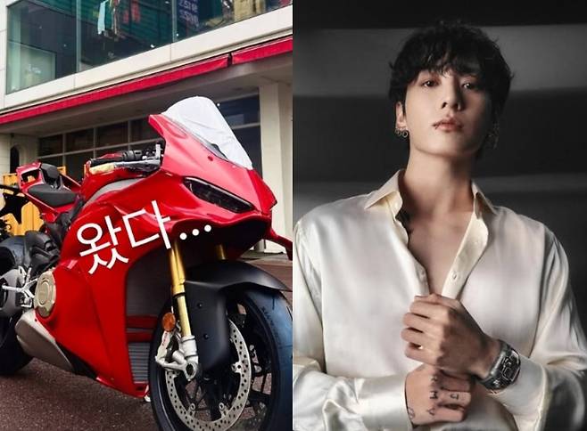 ▲ 정국이 고가의 오토바이를 구매해 팬들의 관심을 모았다. 출처|정국 SNS