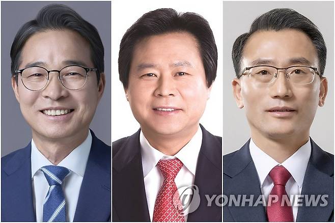 창원시장 출마하는 민주 송순호·국힘 강기윤·개혁신당 강명상 후보 [선관위 제공. 재판매 및 DB 금지]