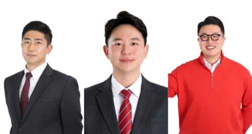 국민의힘 춘천시의원 예비후보. 왼쪽부터 윤민권, 조한승, 권준혁 후보