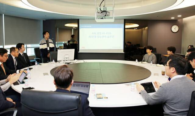 지난 1월 ABL생명 본사에서 개최한 지능형 AI 성능관리시스템 구축 사업 착수보고회 (사진=아시아나IDT)