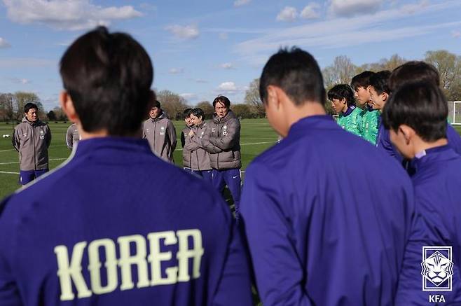 [서울=뉴시스]훈련 중인 홍명보호 축구대표팀. (사진=대한축구협회 제공)