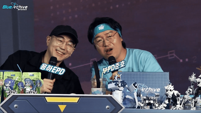 왼쪽부터 김용하 EPD,&nbsp; 이준호 부PD (사진 = 블루 아카이브 공식 유튜브)
