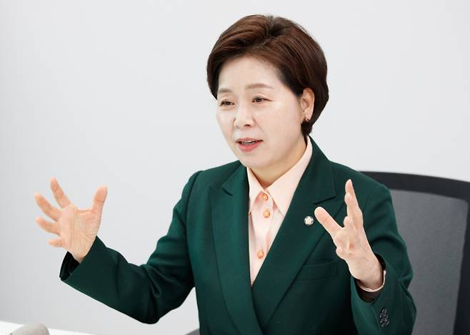 최근 경기도지사 선거에 출사표를 던진 양향자 국민의힘 최고위원이 지난 3월31일 국회에서 '동행미디어 시대'와 만나 경기도의 비전을 설명했다. / 사진=머니투데이
