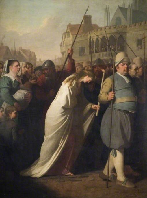 에드워드 페니, 세인트 폴 대성당으로 참회하기 위해 끌려가는 제인 쇼어, 1775~1776, 캔버스에 유채, 162.6x122cm, 버밍엄 박물관 재단 [Ark UK, Public Domain, commons.wikimedia.org]