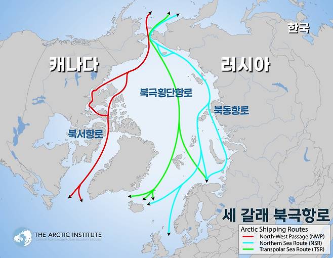 세 갈래 북극항로