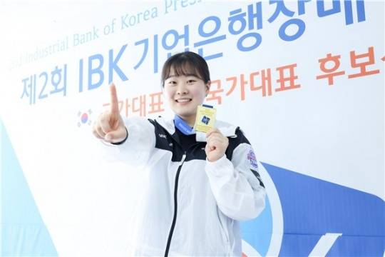 여자 50ｍ 소총 3자세 결선 한국 신기록을 수립한 김지은. / 사진=연합뉴스