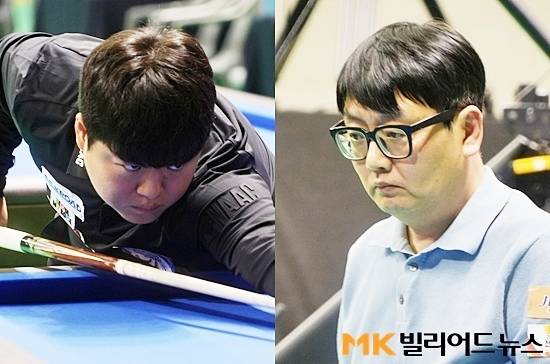 국내1위 조명우(왼쪽)가 15일 전남 진도군 실내체육관에서 열린 ‘2026 진도아리랑배 전국3쿠션당구대회’ 8강전에서 나태형을 물리치고 4강에 진출했다. 조명우는 김대현을 꺾은 박욱상과 4강서 대결한다.