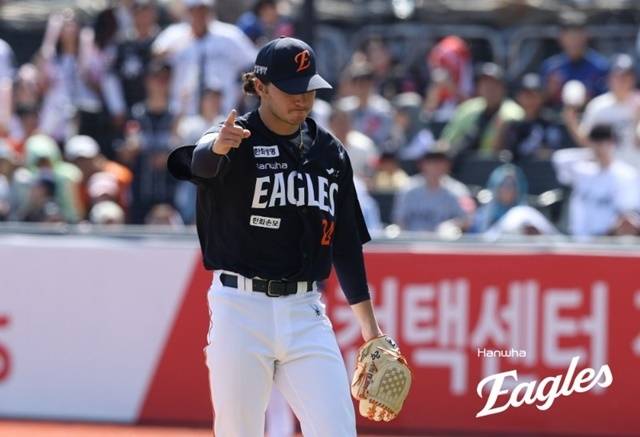 16일 KT전에서 건재함을 과시한 한화 화이트. 사진=한화 제공