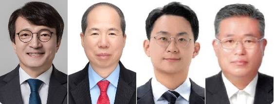 왼쪽부터 김의겸, 오지성, 박지원, 김종회 후보.