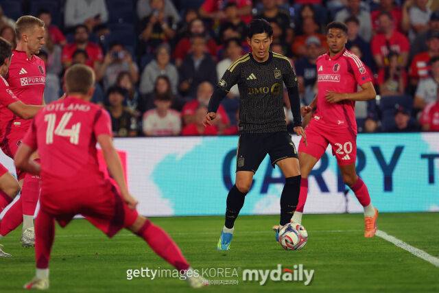 손흥민이 2026년 5월 미국 세인트루이스에서 열린 2026시즌 MLS 경기에서 풀타임 활약했다./게티이미지코리아