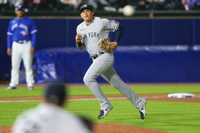 <yonhap photo-0660="">뉴욕 양키스에서 활약할 당시 지오 우르셀라. [AP=연합뉴스]</yonhap>