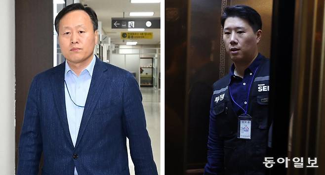 삼성전자 노사가 중앙노동위원회의 2차 사후조정 이틀째인 19일 밤까지 성과급 배분을 두고 줄다리기를 이어 갔다. 노사는 적자 사업부에 대한 성과급 지급을 놓고 이견을 보인 것으로 알려졌다. 사 측 대표교섭위원인 여명구 반도체(DS) 부문 피플팀장(왼쪽 사진)과 최승호 삼성 초기업노동조합 삼성전자지부 위원장. 세종=박형기 oneshot@donga.com·송은석 기자