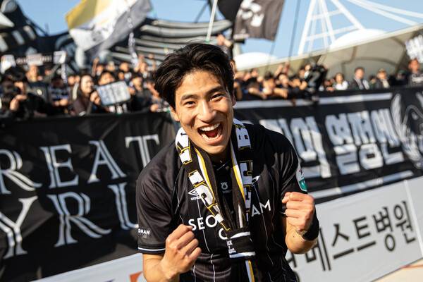 '강렬한 임팩트' 황석기, 4월 K리그2 영 플레이어 T선정…성남FC 측면 자원으로 맹활약.(사진제공=한국프로축구연맹)