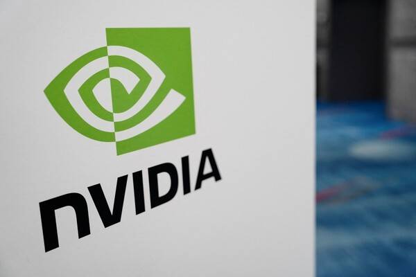 미국 텍사스주 휴스턴에서 열린 CERAWeek 에너지 컨퍼런스에서 엔비디아(Nvidia Corporation) 로고가 전시돼 있다. [출처=연합뉴스]