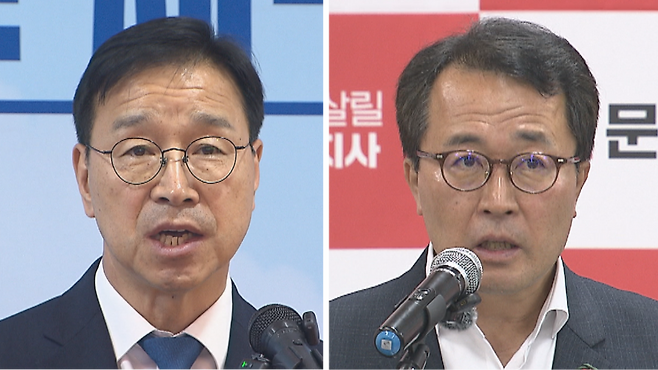 (왼쪽부터)위성곤·문성유 후보.