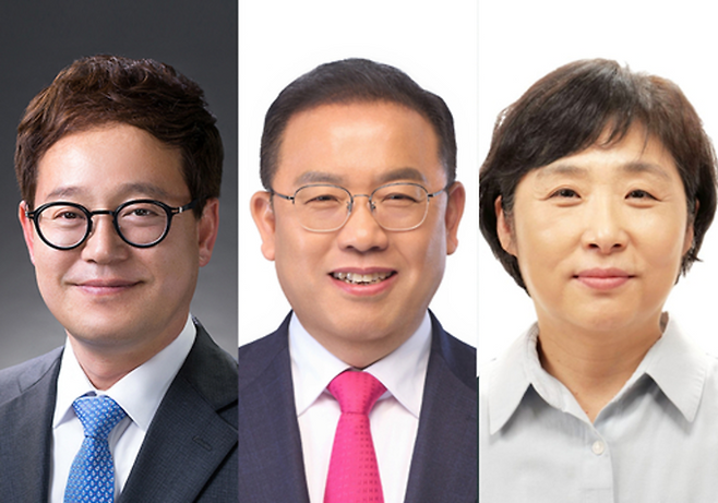 ▲ 제9회 전국동시지방선거 대구 동구청장 후보들. 왼쪽부터 더불어민주당 신효철 후보, 국민의힘 우성진 후보, 정의당 양희 후보. 경북일보 DB