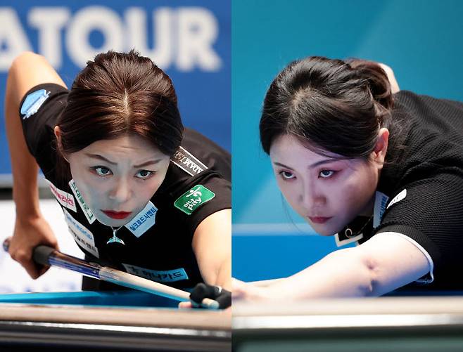 LPBA 결승전에서 맞붙는 김가영(왼쪽)과 김민아. 사진=PBA