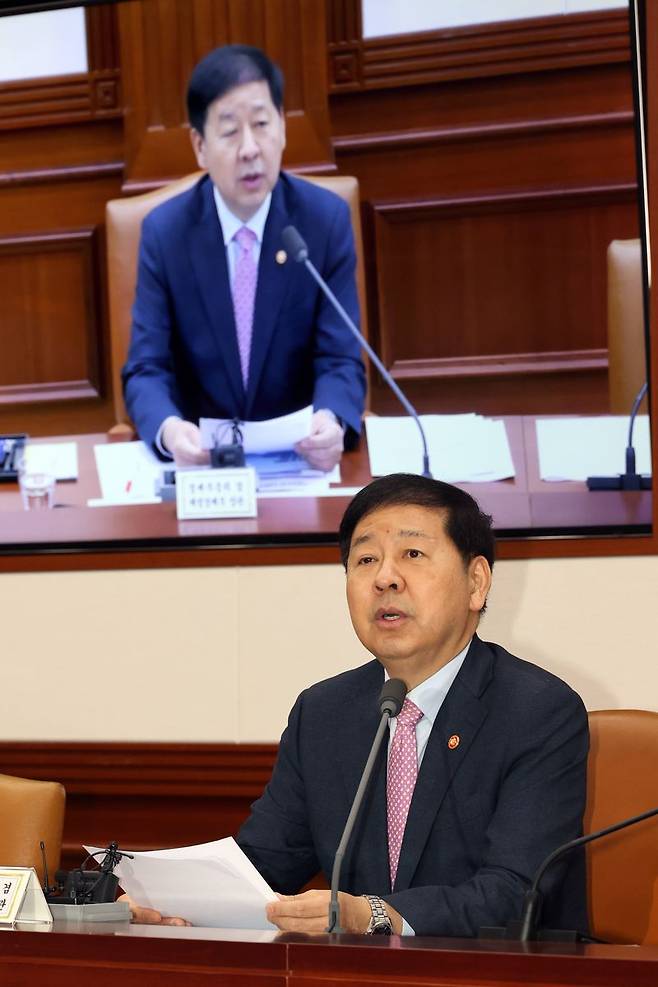 구윤철 부총리 겸 재정경제부 장관이 22일 서울 종로구 정부서울청사에서 열린 부동산관계장관회의에서 발언하고 있다. 사진=서동일 기자
