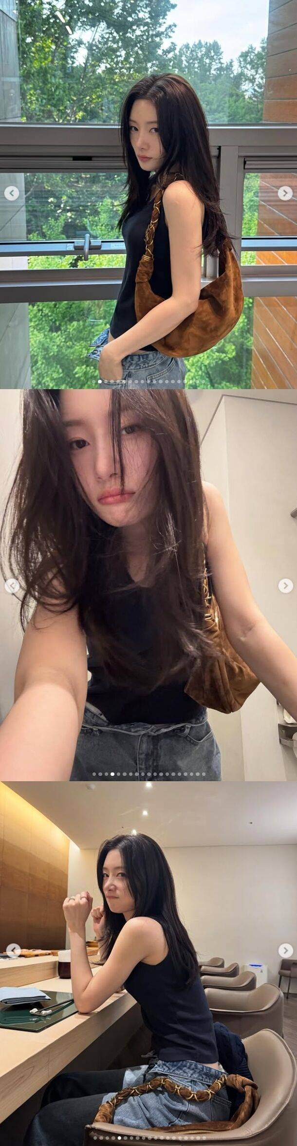 그룹 아이오아이(I.O.I) 정채연이 독보적인 분위기를 뽐내며 팬들의 마음을 설레게 했다./정채연 소셜미디어