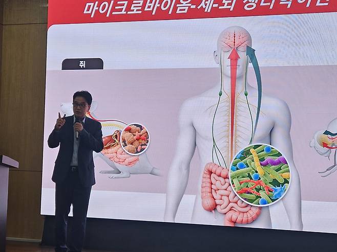 설명회서 발표하는 서성배 IBS 단장 [촬영 조승한]