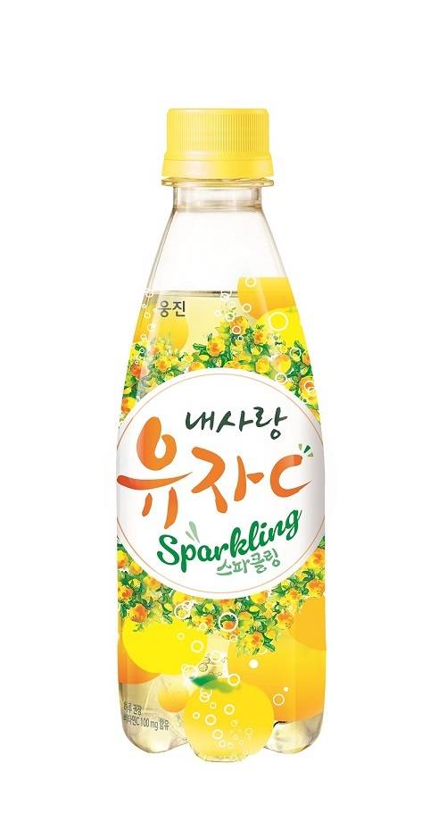내사랑 유자C 스파클링 제품 사진.(웅진식품 제공)