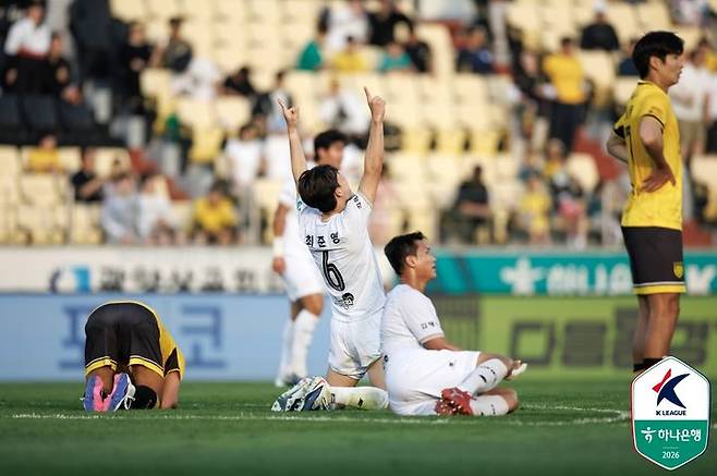 [서울=뉴시스] 프로축구 K리그2 김해FC2008의 최준영. (사진=한국프로축구연맹 제공) *재판매 및 DB 금지