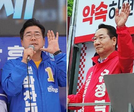 선거 유세하는 인천시장 여야 후보들 [각 선거캠프 제공. 재판매 및 DB 금지]