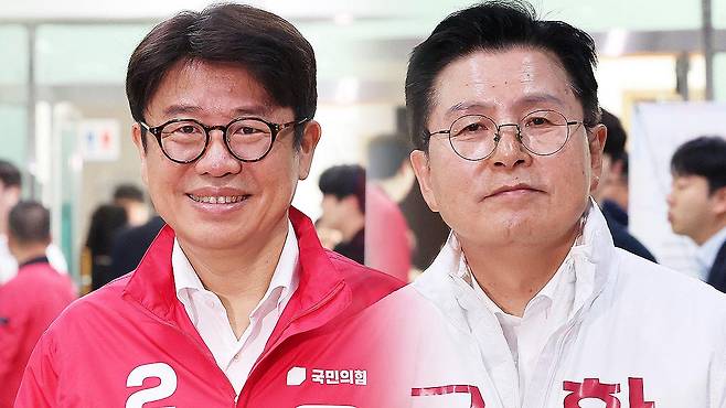 유의동 후보, 황교안 후보 [자료사진]