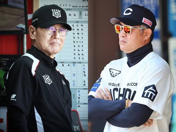 ‘1위 탈환’과 ‘연패 탈출’의 과제를 안고 있는 kt wiz 이강철 감독(왼쪽)과 SSG 랜더스 이숭용 감독. /kt·SSG 제공