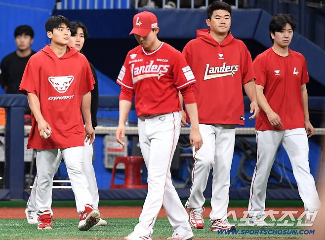 21일 고척 스카이돔에서 열린 KBO리그 키움과 SSG 경기. 키움이 SSG에 승리했다. 4연패를 당한 SSG 선수들. 고척=송정헌 기자songs@sportschosun.com/2026.05.21/