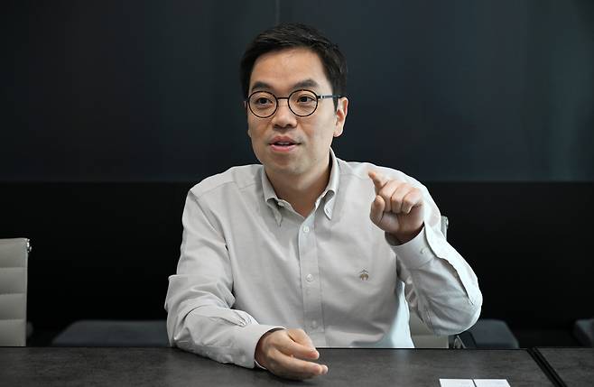 강대권 라이프자산운용 대표가 비즈워치와 인터뷰하고 있다./사진=이명근 기자 qwe123@