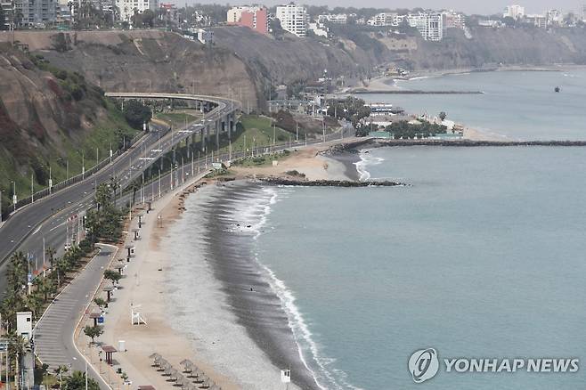 페루의 수도 리마의 해안가 [EPA=연합뉴스 자료사진. 재판매 및 DB 금지]