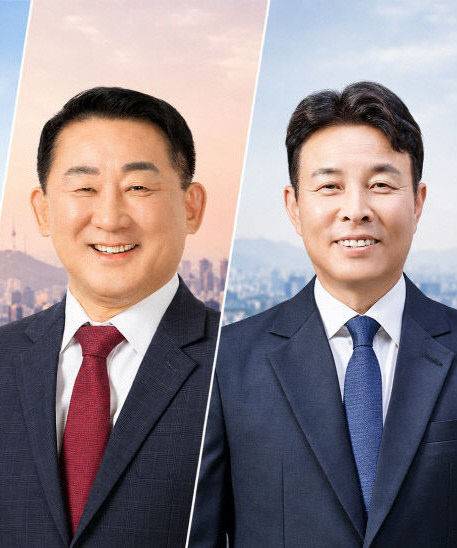 국민의힘 서철모 대전 서구청장 후보(왼쪽)와 더불어민주당 전문학 후보.(사진=AI생성 이미지)